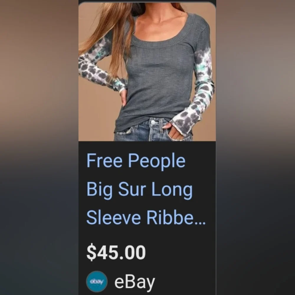 We The Free Blue Tie-Dye Long Sleeve Top - Picture 13 of 16